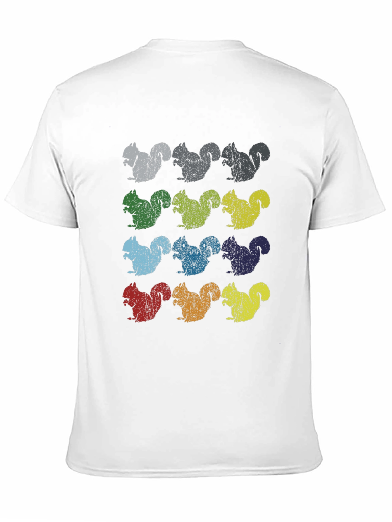 Colorful Squirrel Pattern T-Shirt