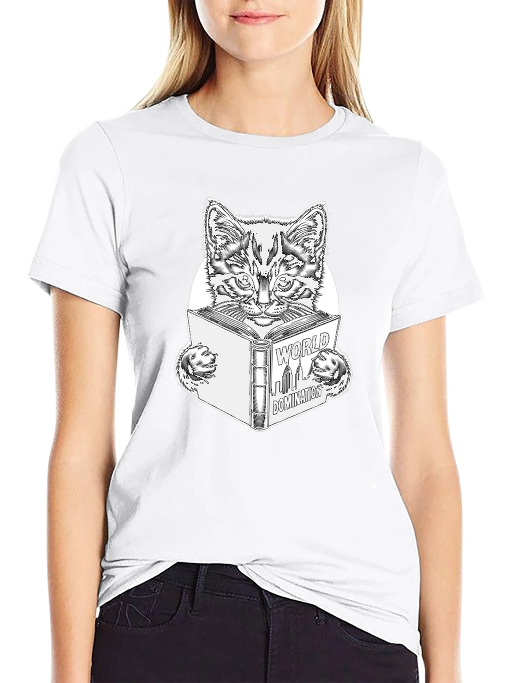 World Domination Cat T-Shirt - Black