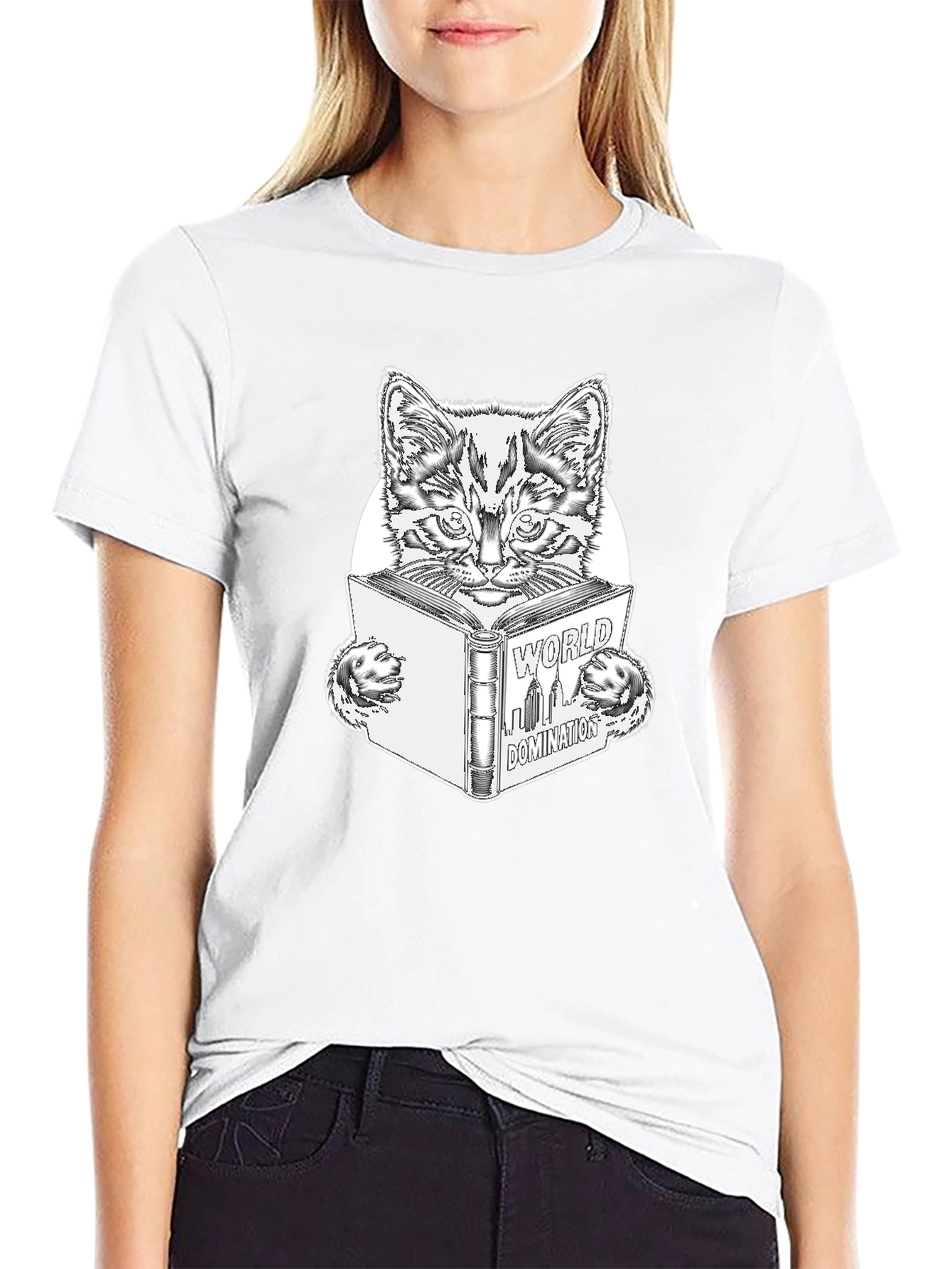 World Domination Cat T-Shirt - Black