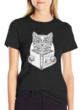 World Domination Cat T-Shirt - Black
