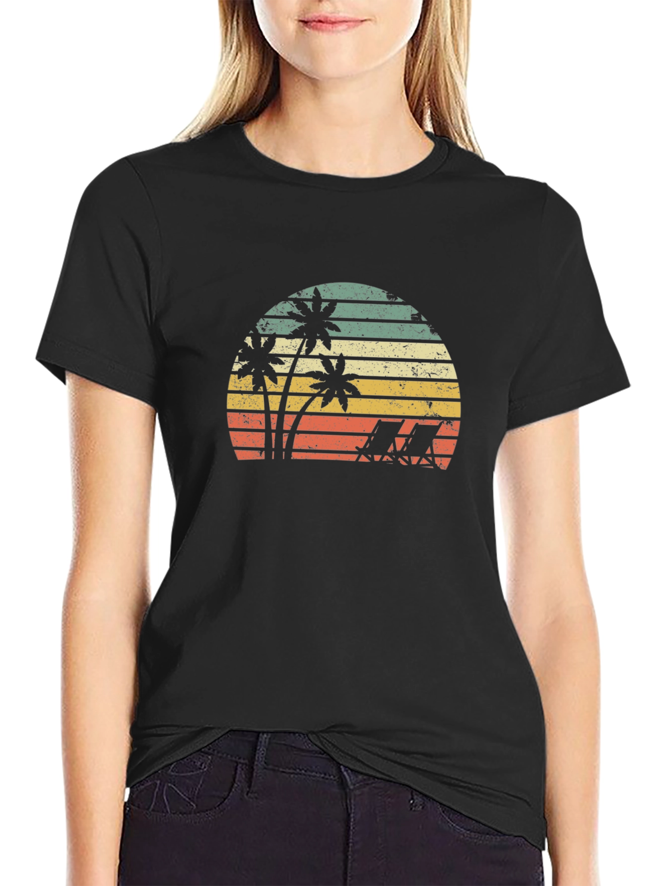 Retro Beach Sunset T-Shirt