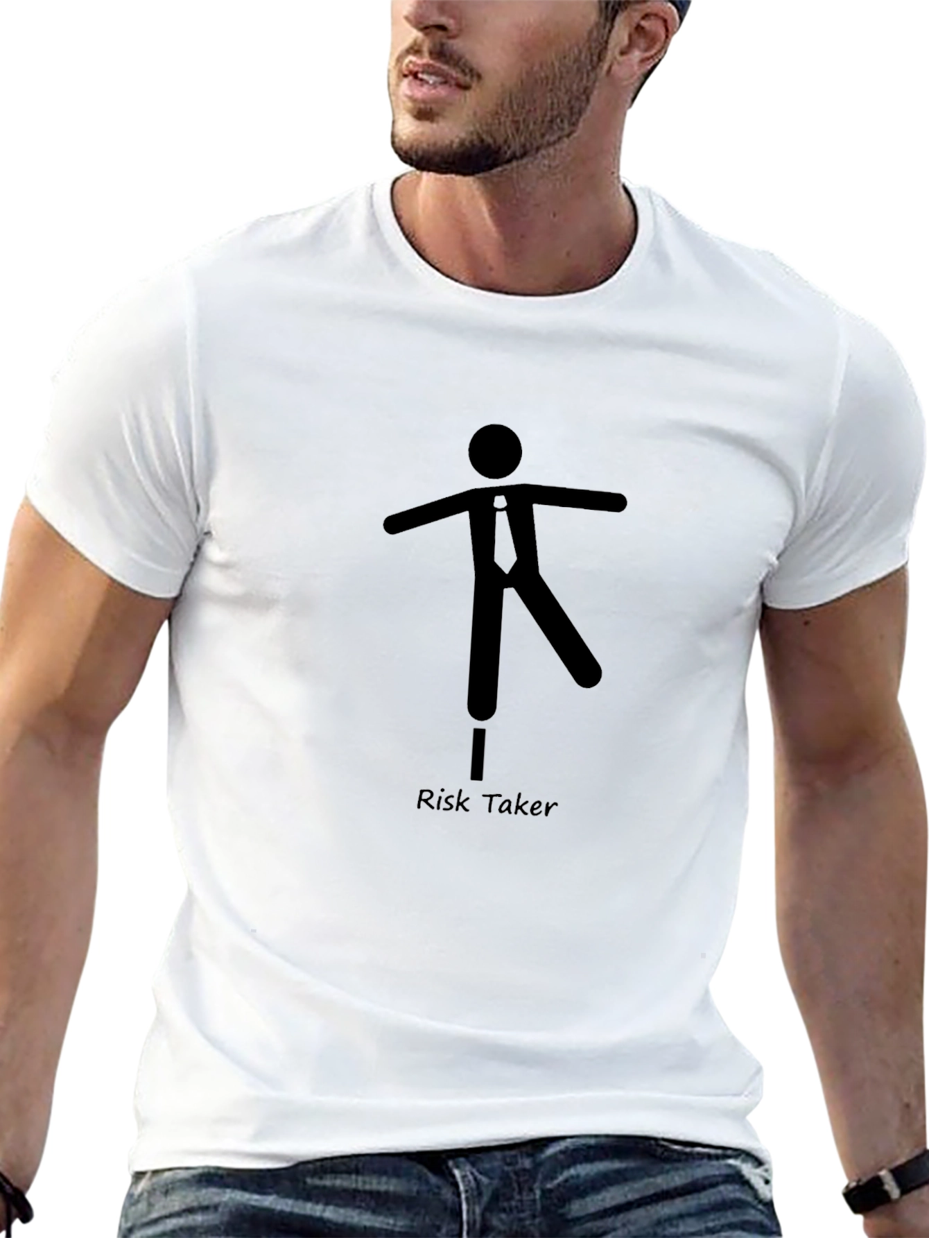 Risk Taker Graphic Tee - Black Casual T-Shirt