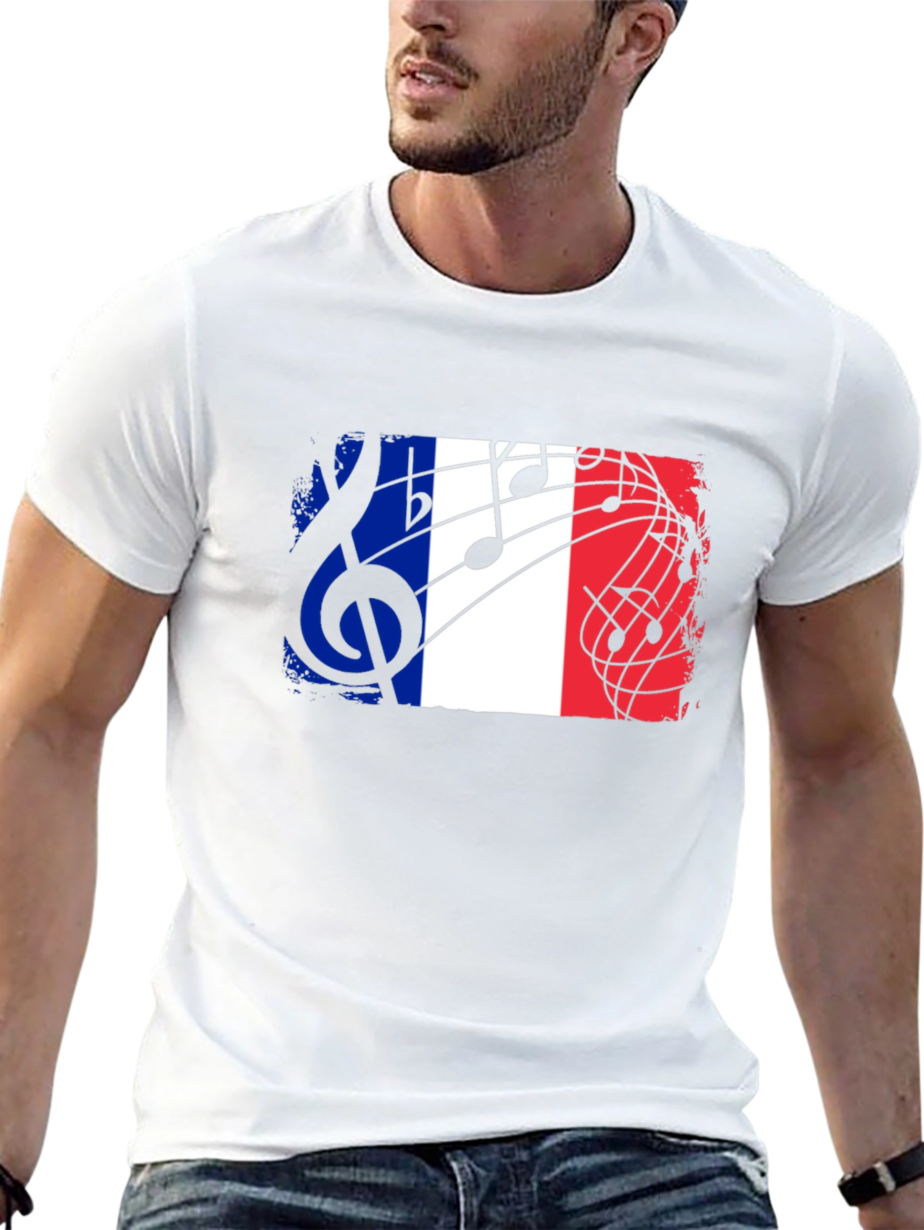 France Flag Music T-Shirt