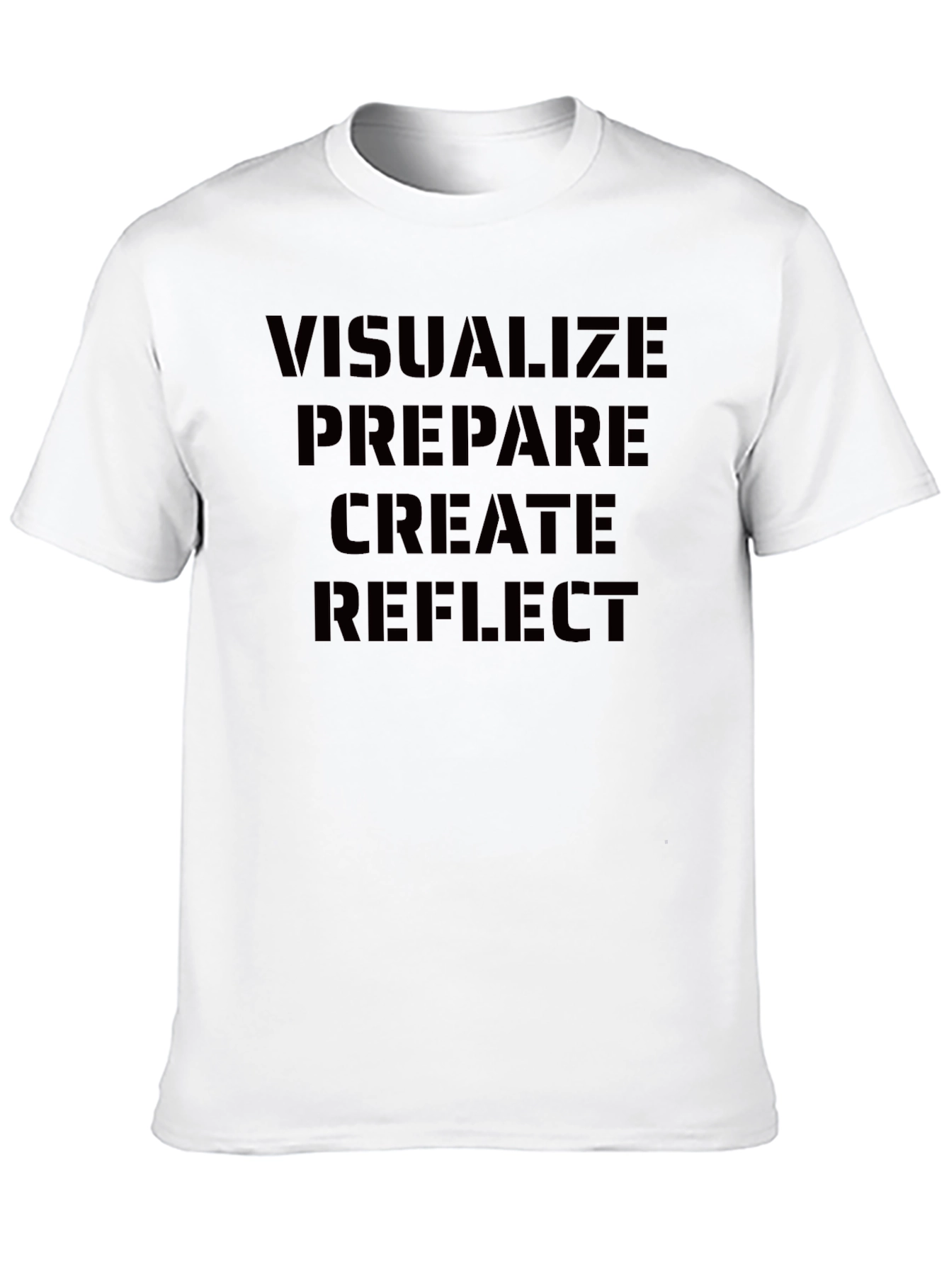 Visualize Prepare Create Reflect Black T-Shirt