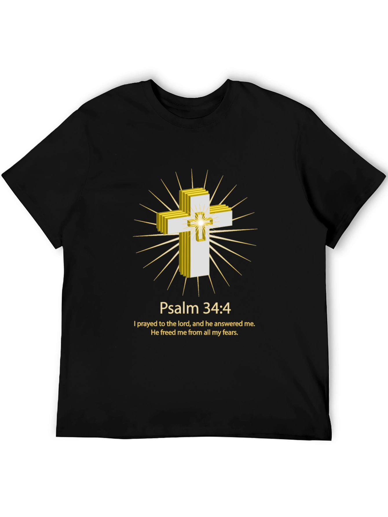 Psalm 34:4 Christian T-Shirt