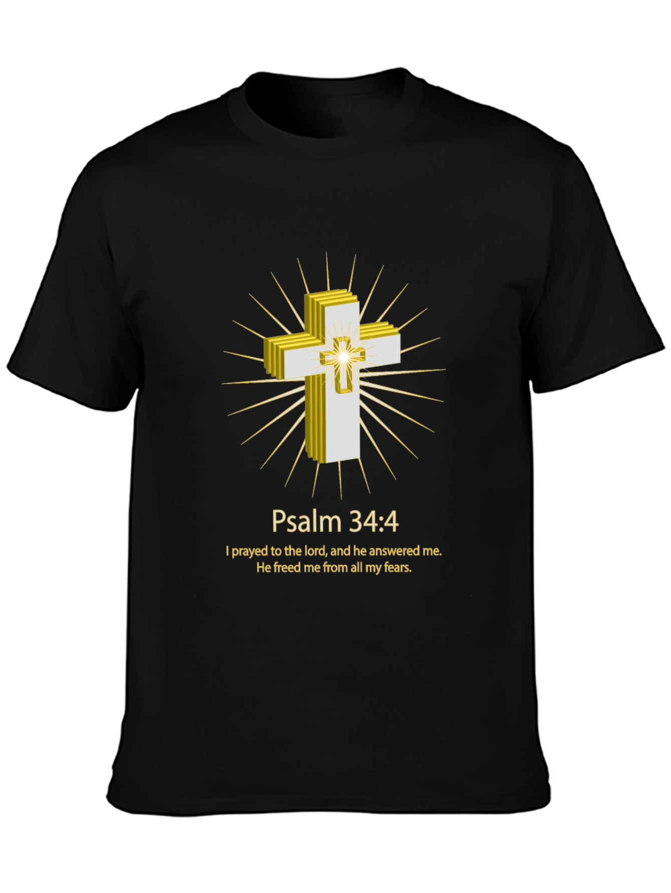 Psalm 34:4 Christian T-Shirt