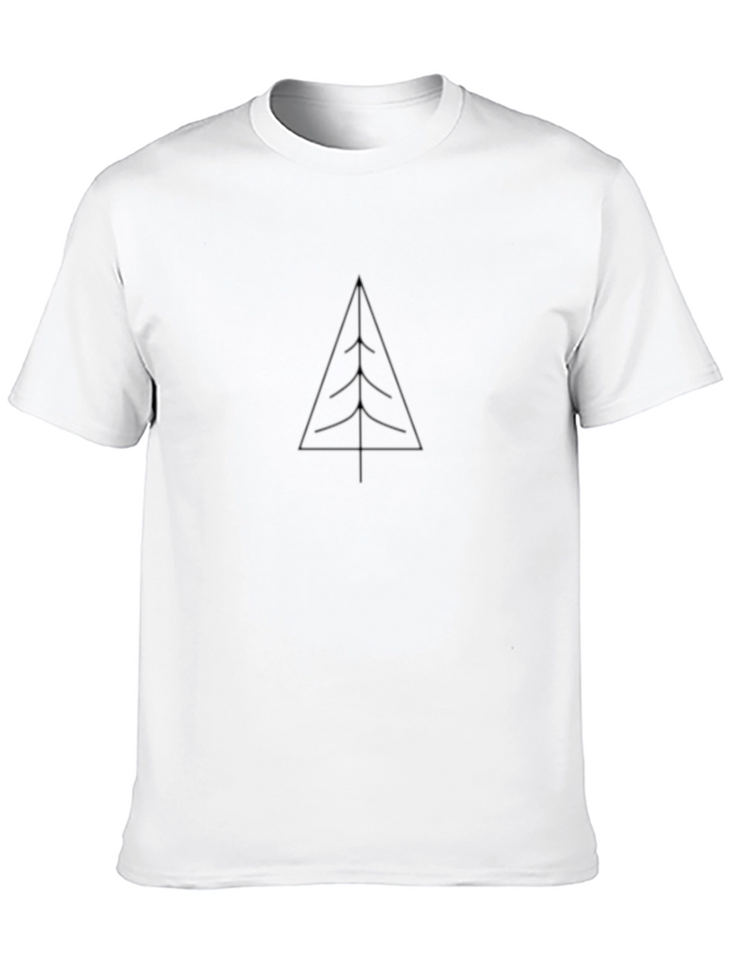 Minimalist Tree Graphic Tee - Black