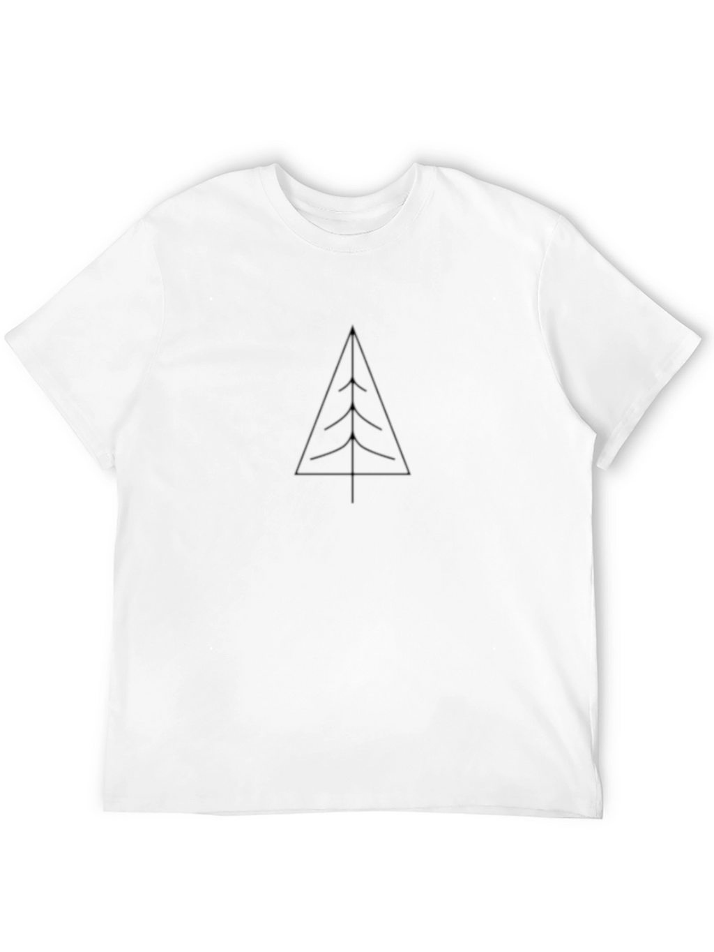 Minimalist Tree Graphic Tee - Black