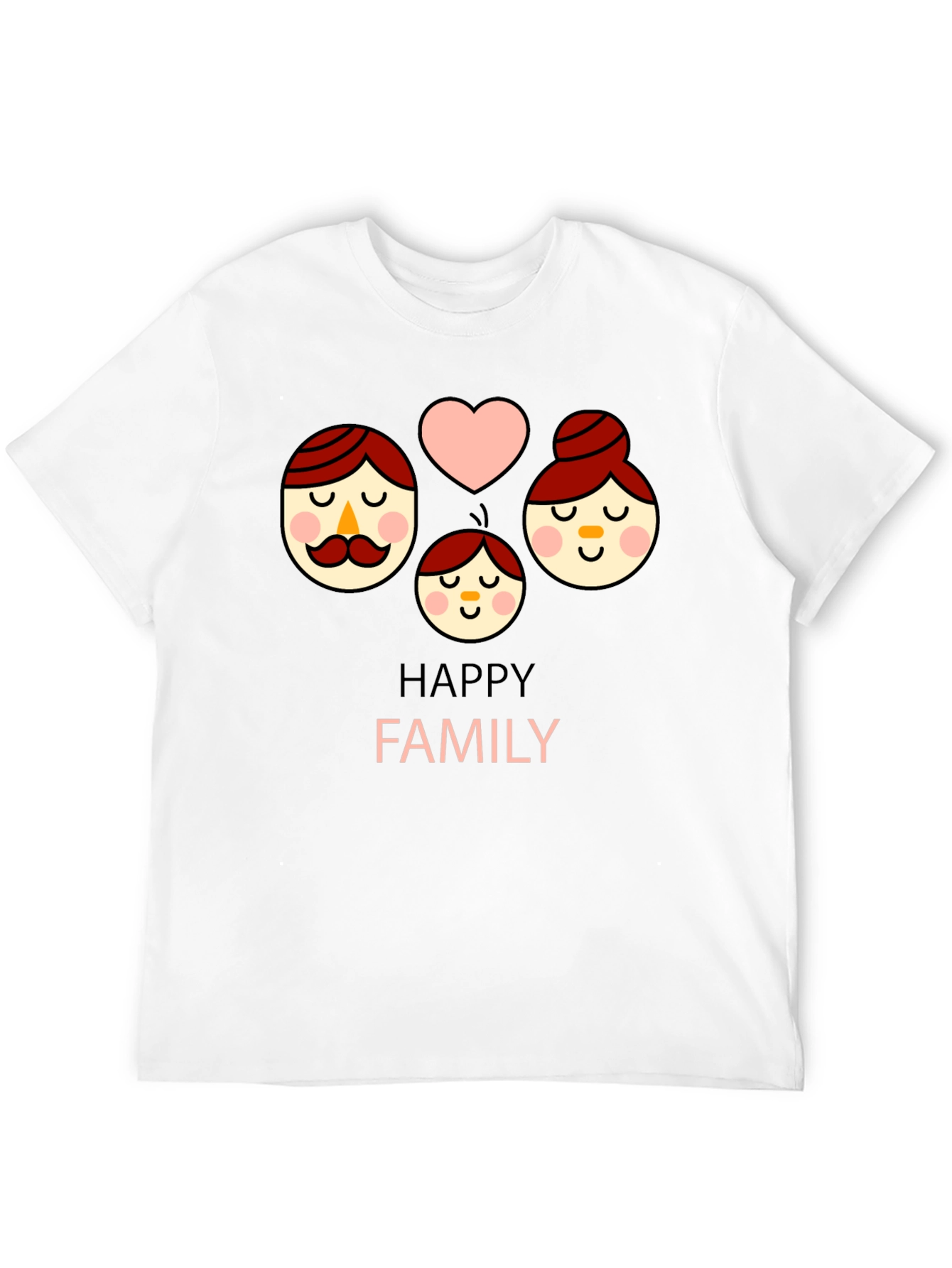 Happy Family Graphic Tee - Cute Unisex Shirt