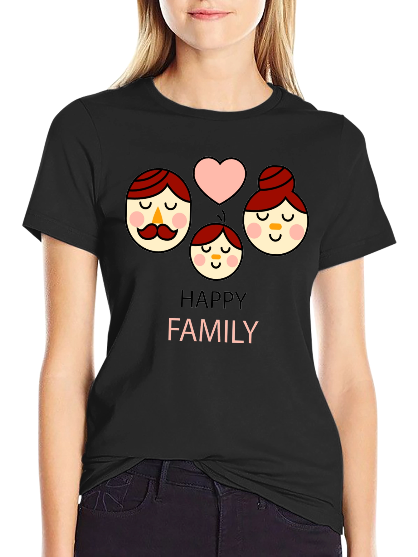 Happy Family Graphic Tee - Cute Unisex Shirt
