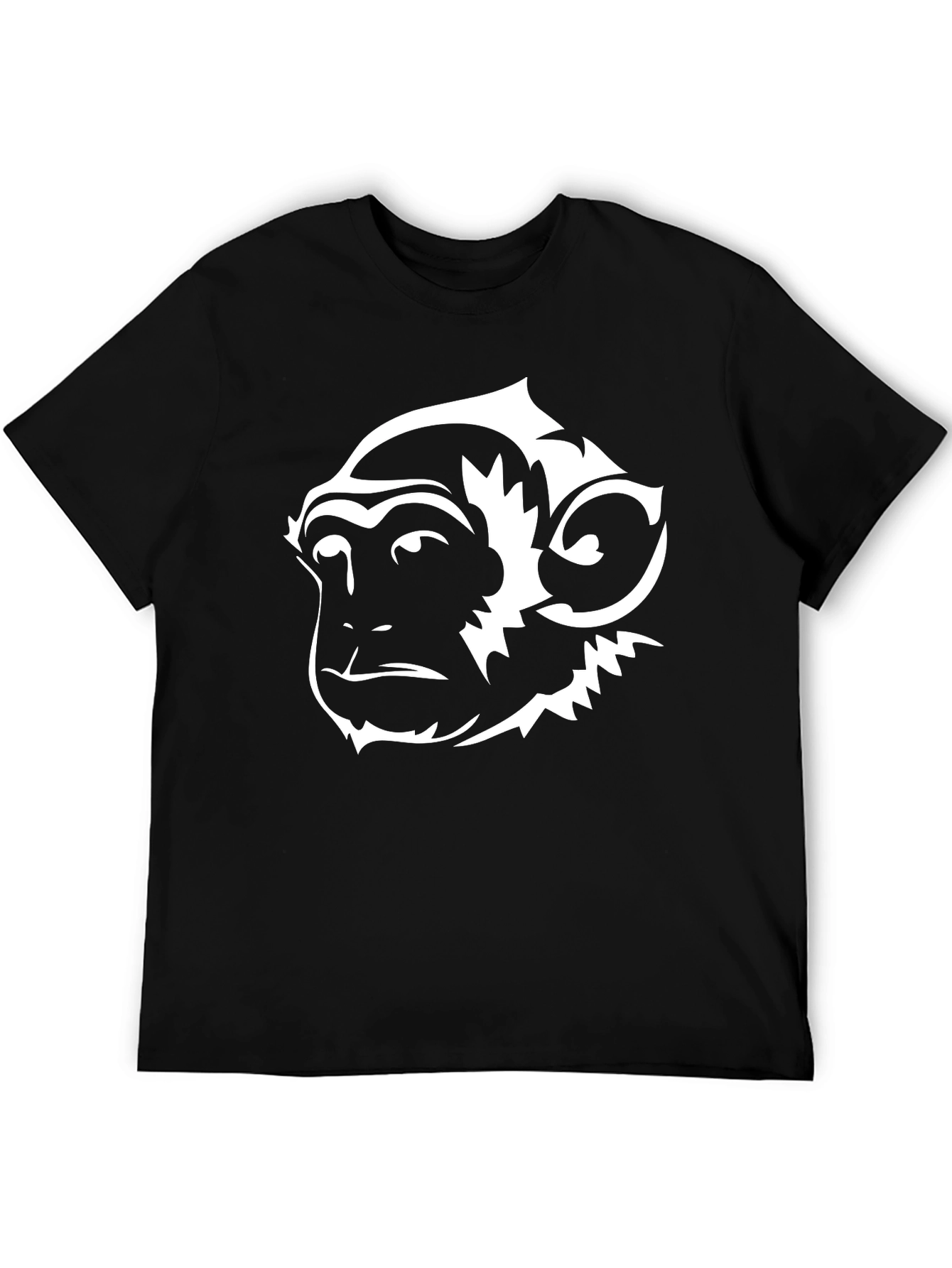 Monkey Graphic Tee - Black Cotton Blend