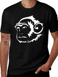 Monkey Graphic Tee - Black Cotton Blend