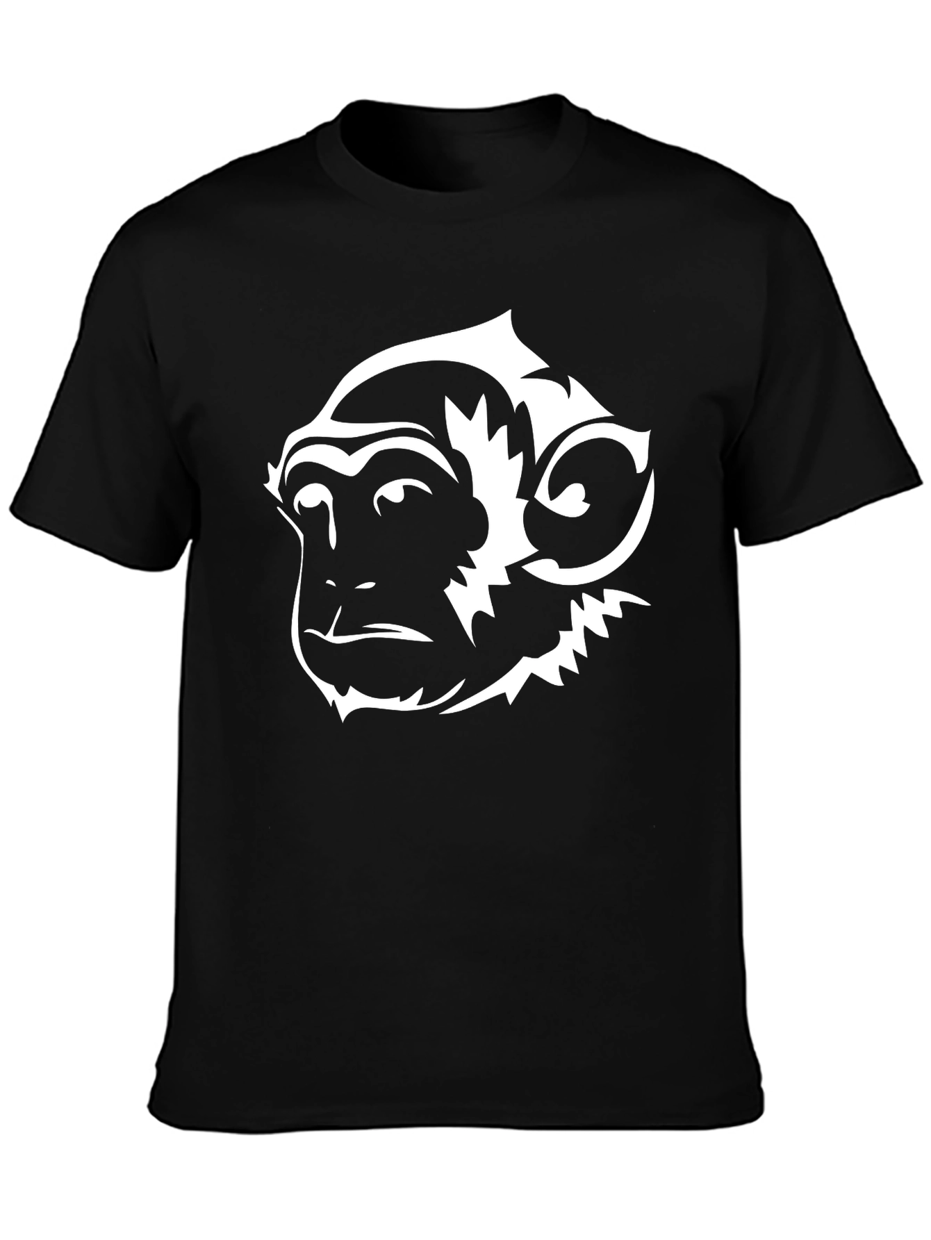 Monkey Graphic Tee - Black Cotton Blend