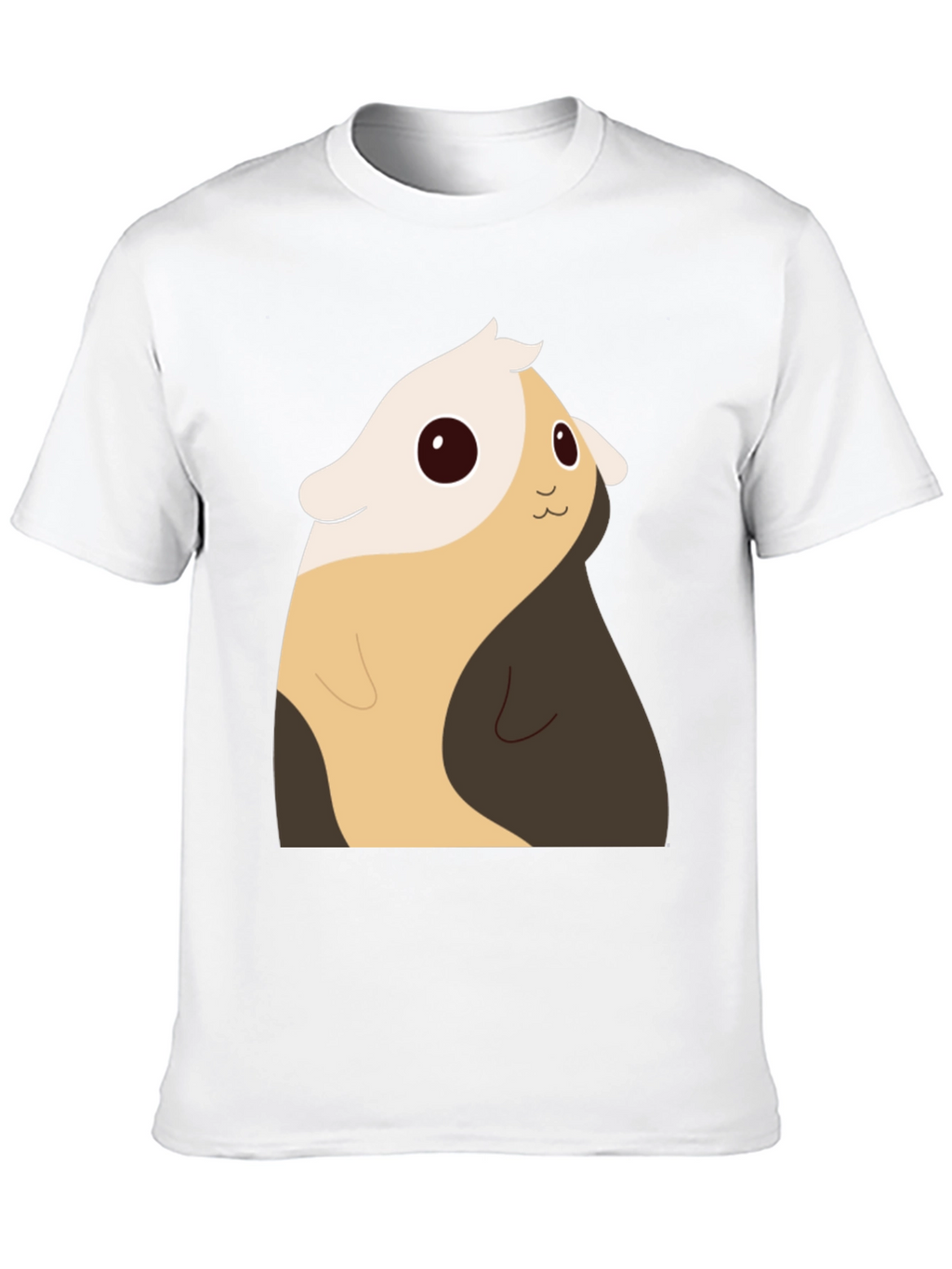 Cute Cartoon Guinea Pig Black T-Shirt