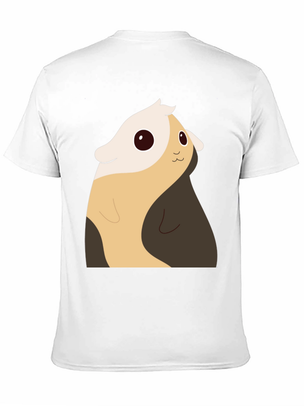 Cute Cartoon Guinea Pig Black T-Shirt