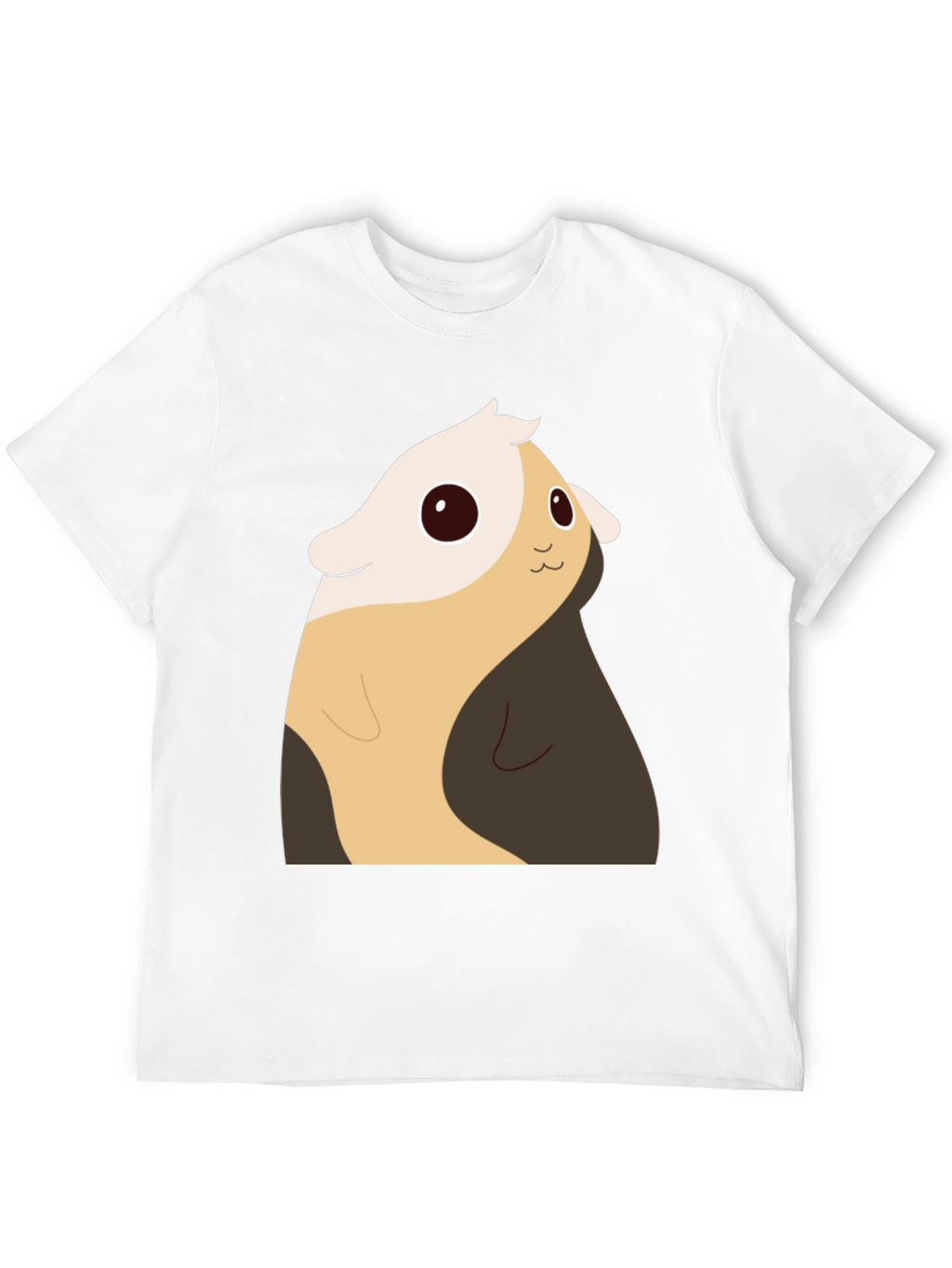 Cute Cartoon Guinea Pig Black T-Shirt