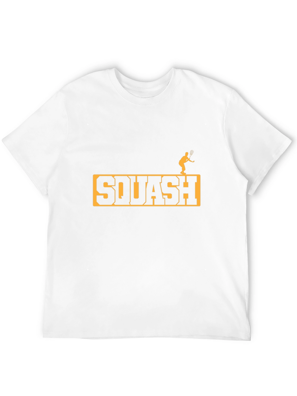 Squash Player Graphic Tee - Black Cotton T-Shirt