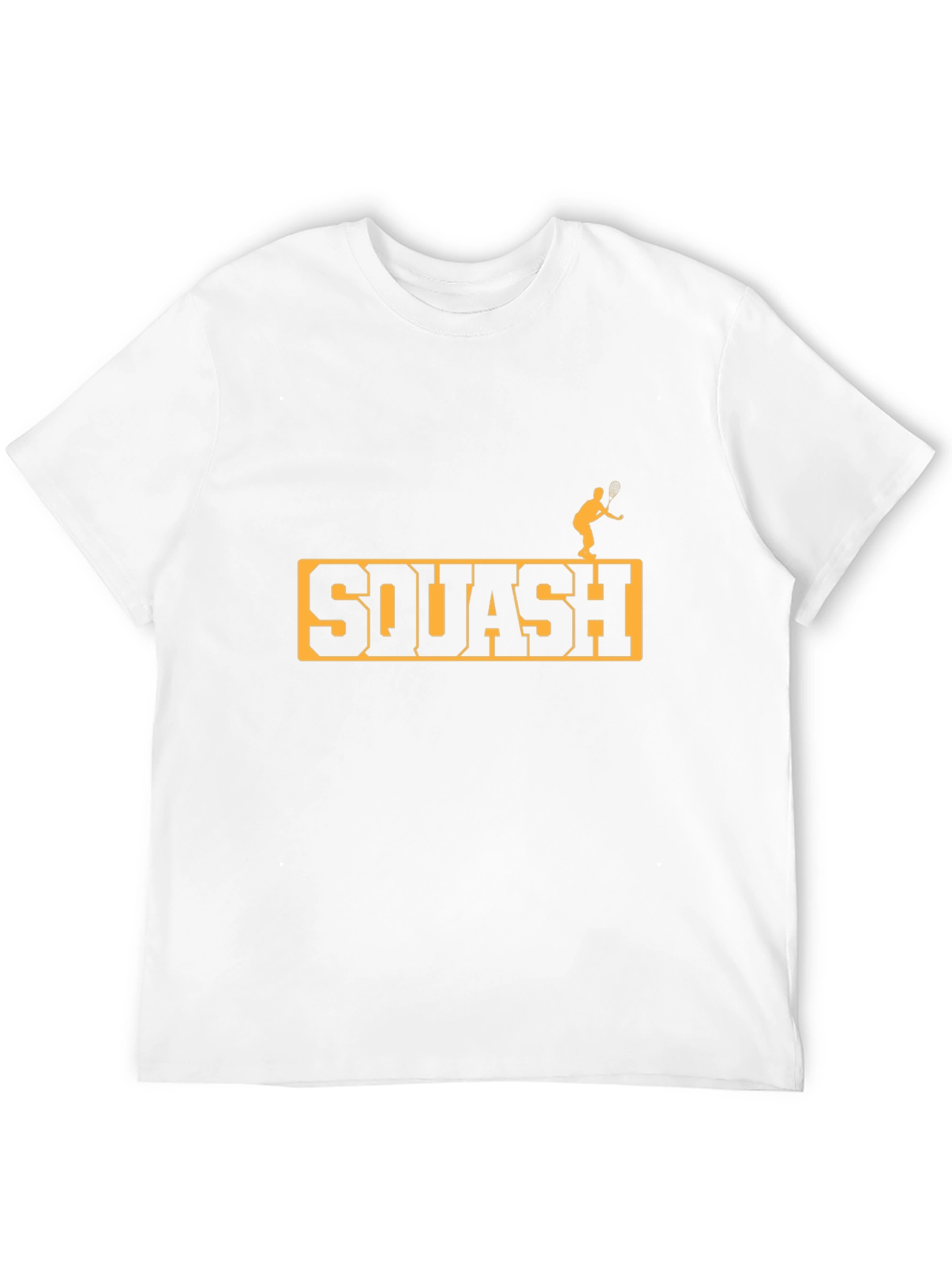 Squash Player Graphic Tee - Black Cotton T-Shirt