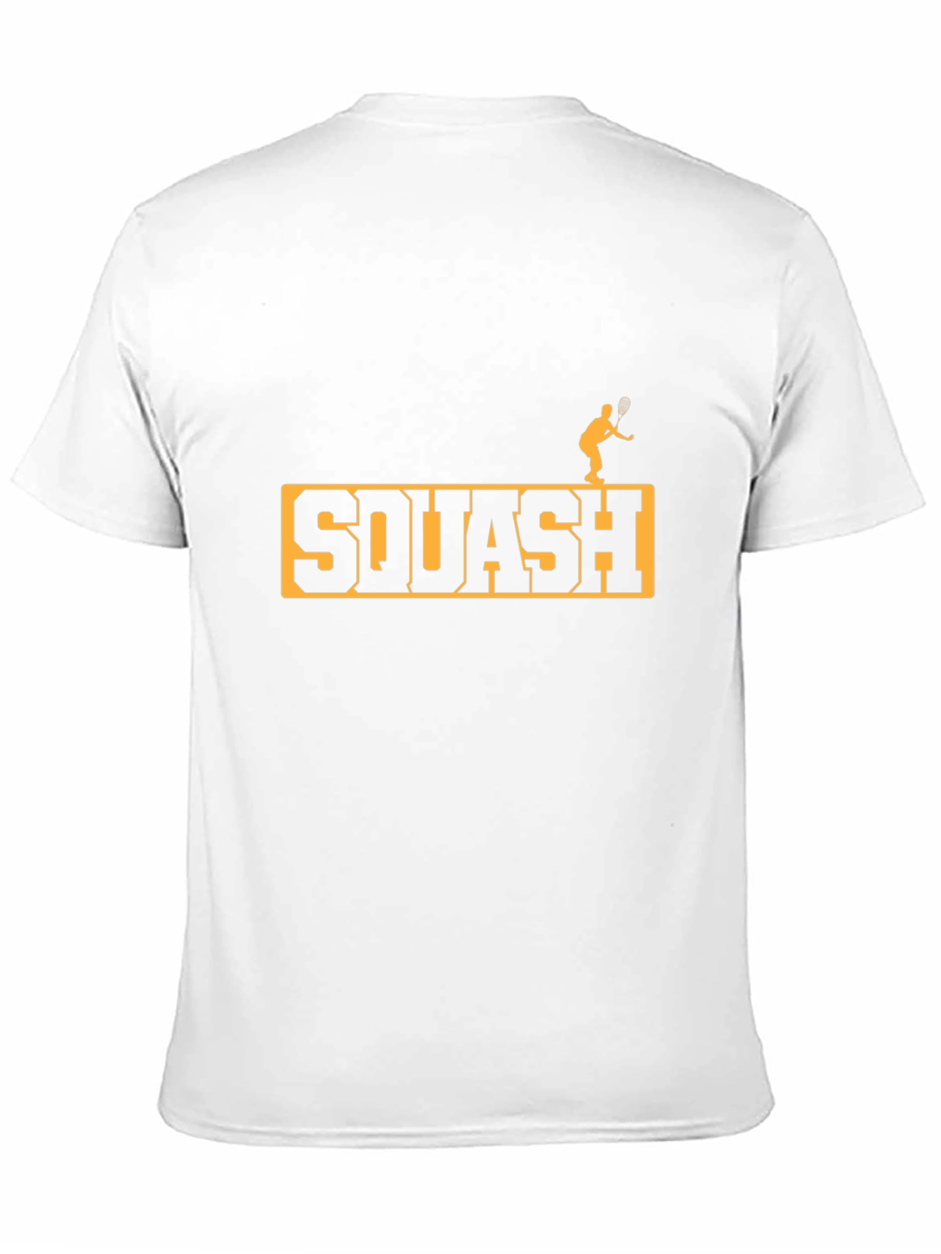 Squash Player Graphic Tee - Black Cotton T-Shirt