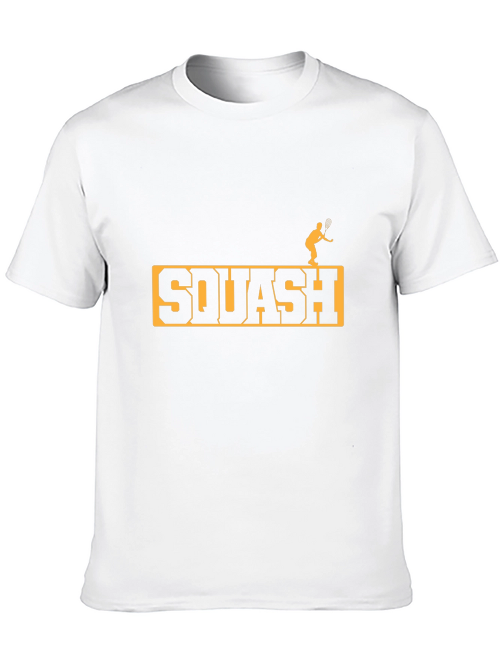 Squash Player Graphic Tee - Black Cotton T-Shirt