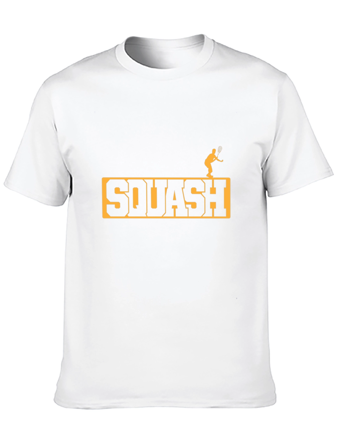 Squash Player Graphic Tee - Black Cotton T-Shirt