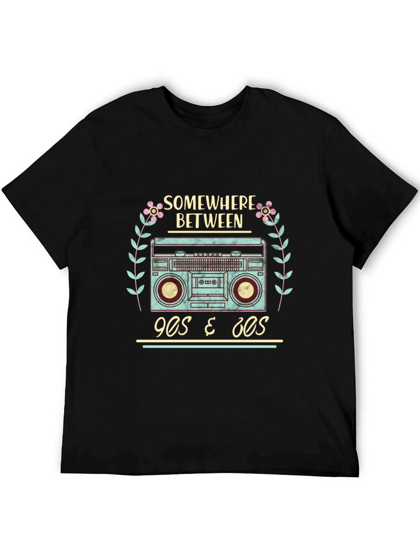 Vintage Boombox T-Shirt - 90s & 60s Music Lover Tee