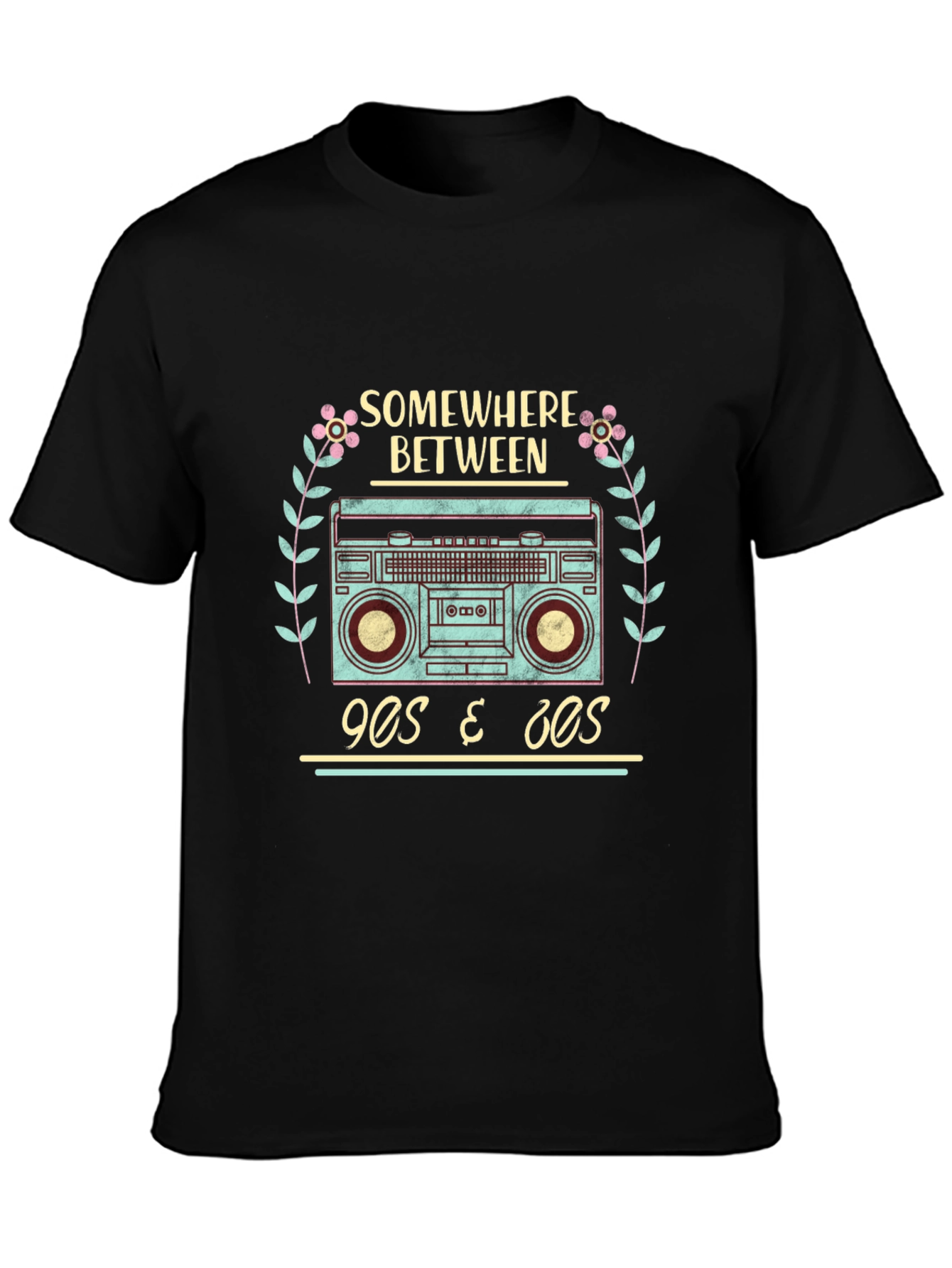 Vintage Boombox T-Shirt - 90s & 60s Music Lover Tee