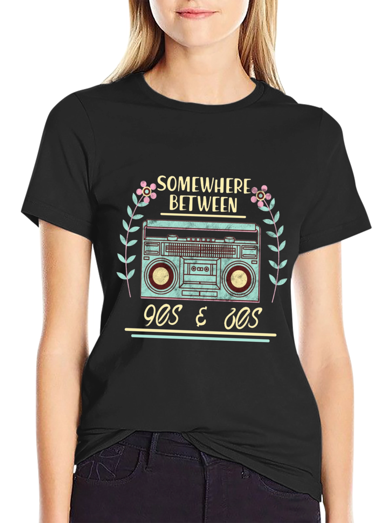 Vintage Boombox T-Shirt - 90s & 60s Music Lover Tee