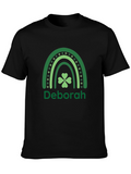 Deborah St. Patricks Day Shamrock Rainbow T-Shirt