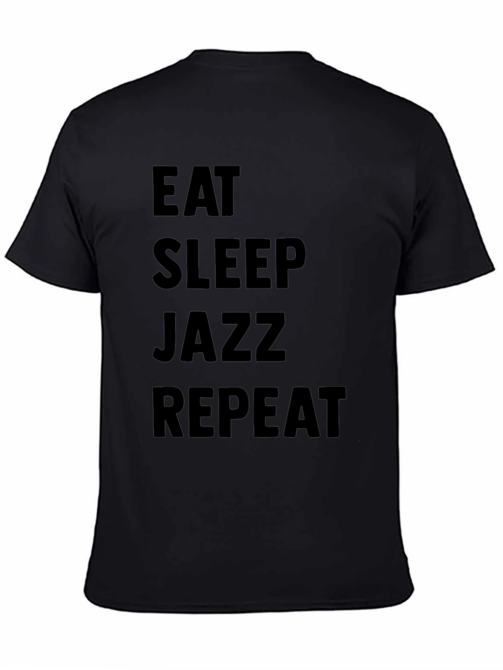 Eat Sleep Jazz Repeat Black Graphic T-Shirt