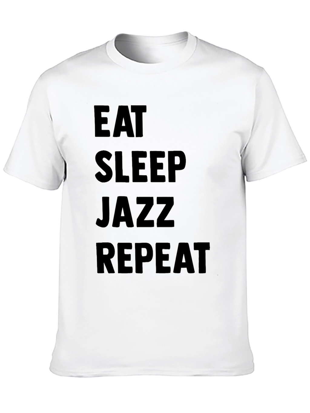 Eat Sleep Jazz Repeat Black Graphic T-Shirt