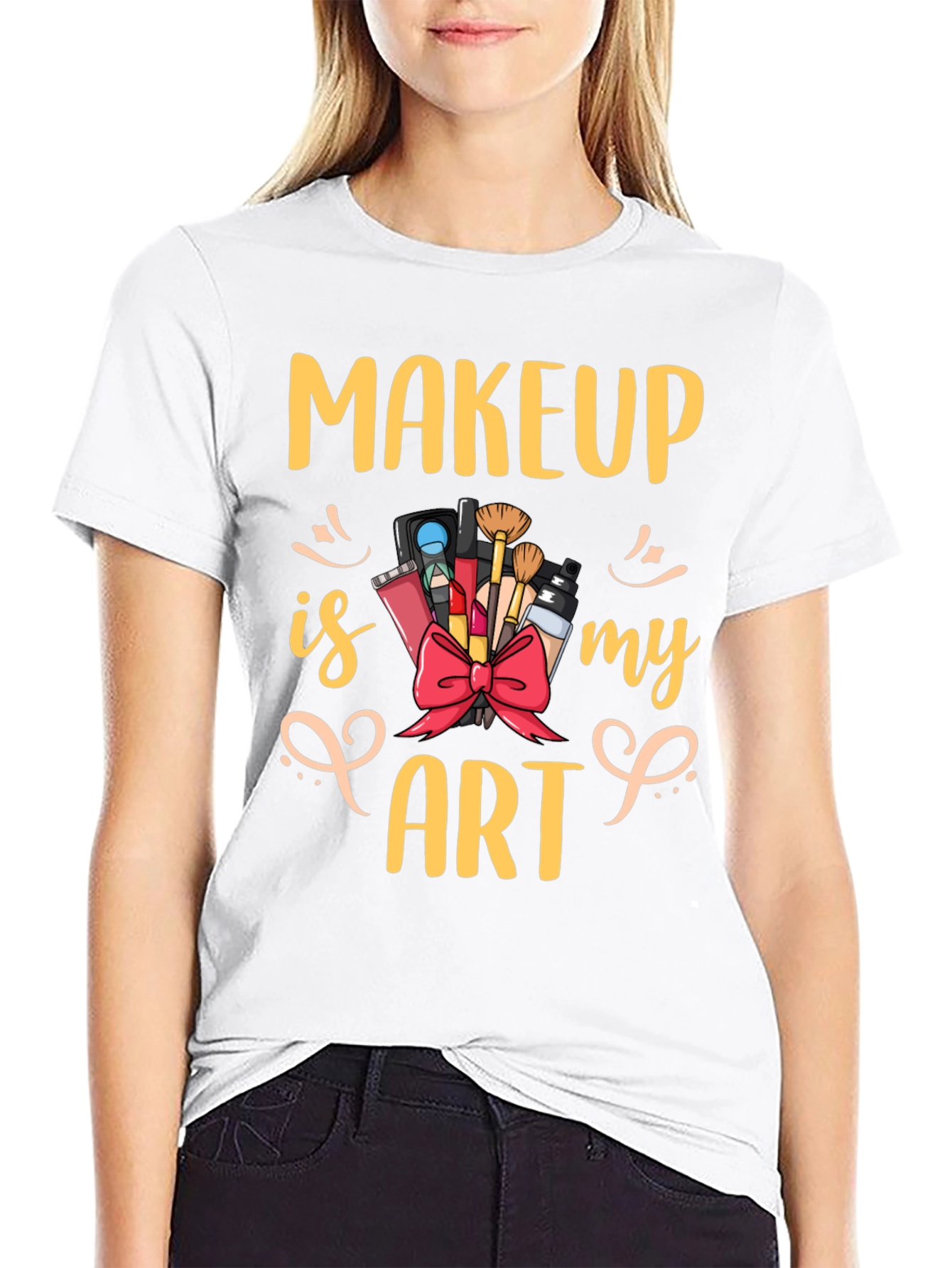 Makeup Is My Art Graphic Tee - Black