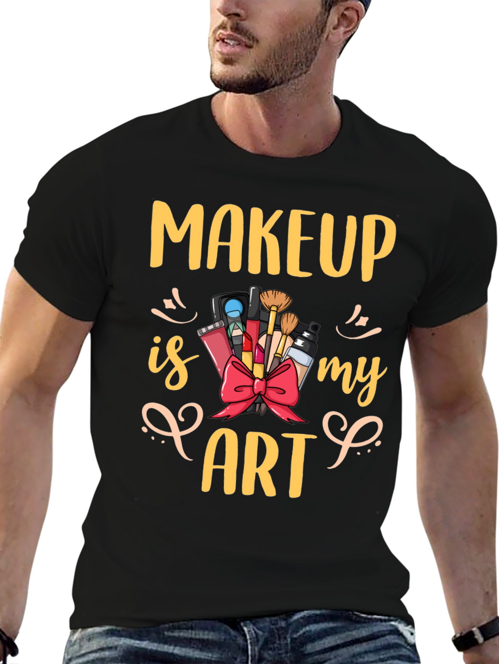 Makeup Is My Art Graphic Tee - Black