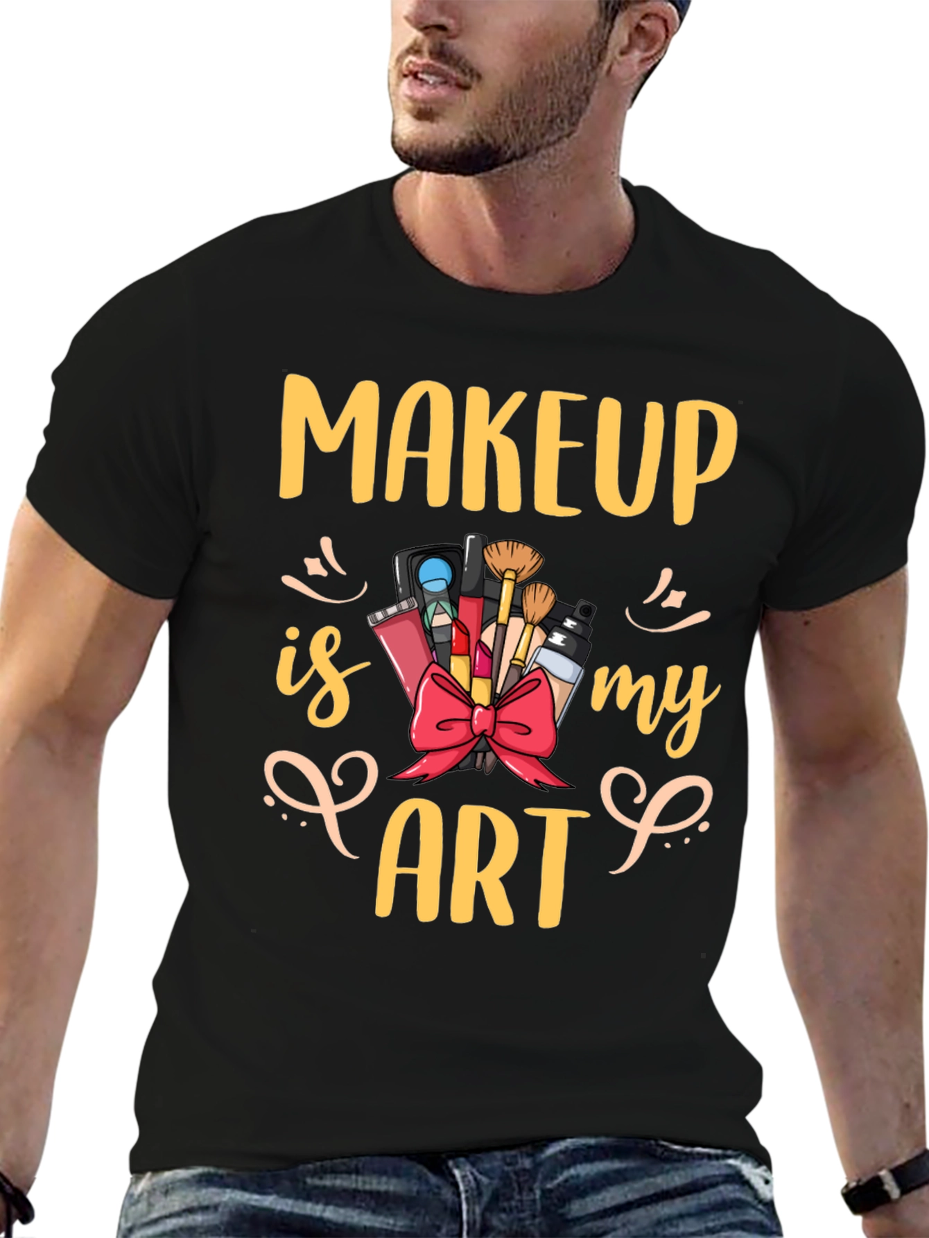 Makeup Is My Art Graphic Tee - Black