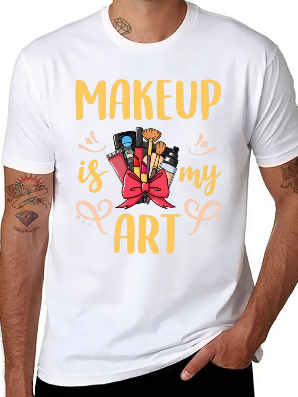 Makeup Is My Art Graphic Tee - Black