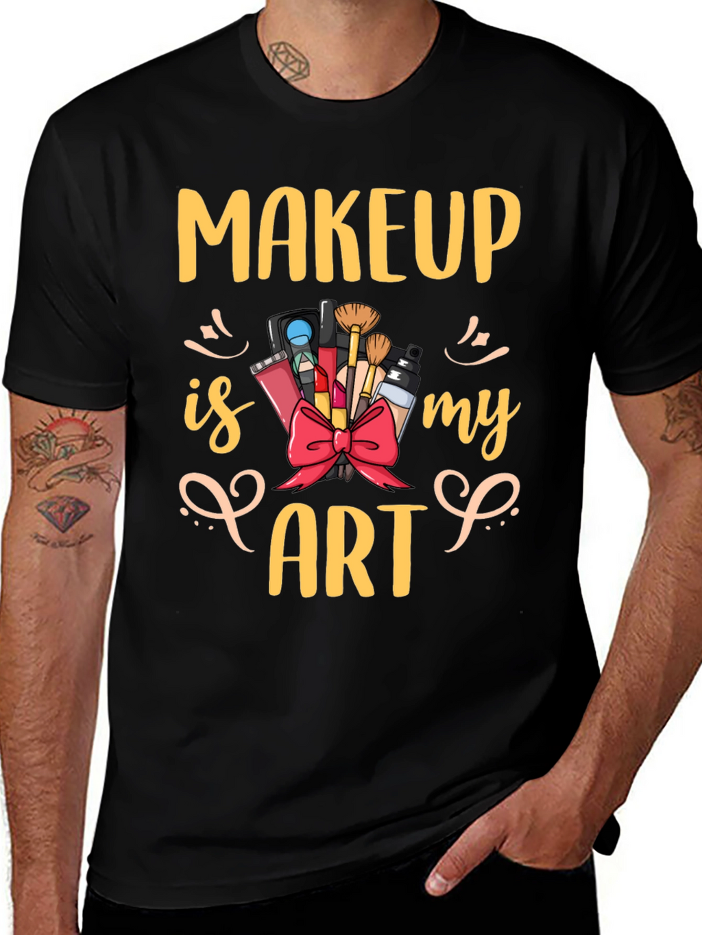 Makeup Is My Art Graphic Tee - Black