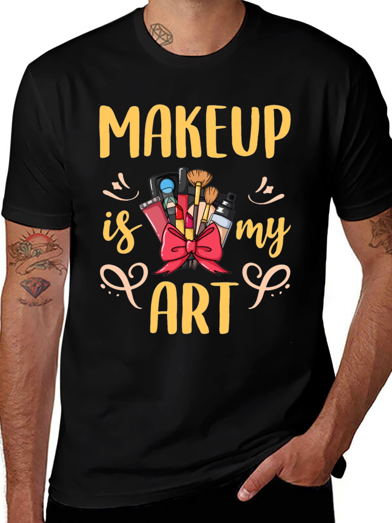 Makeup Is My Art Graphic Tee - Black