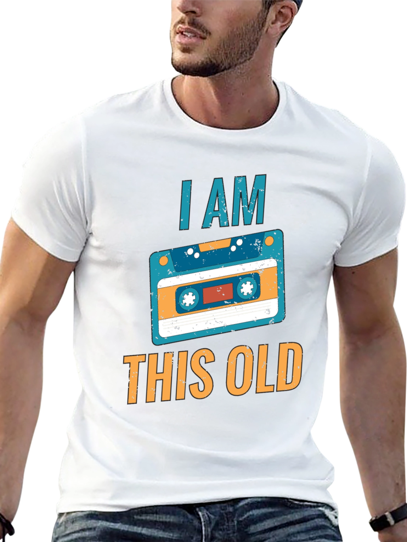 I Am This Old Cassette Tape Graphic Tee