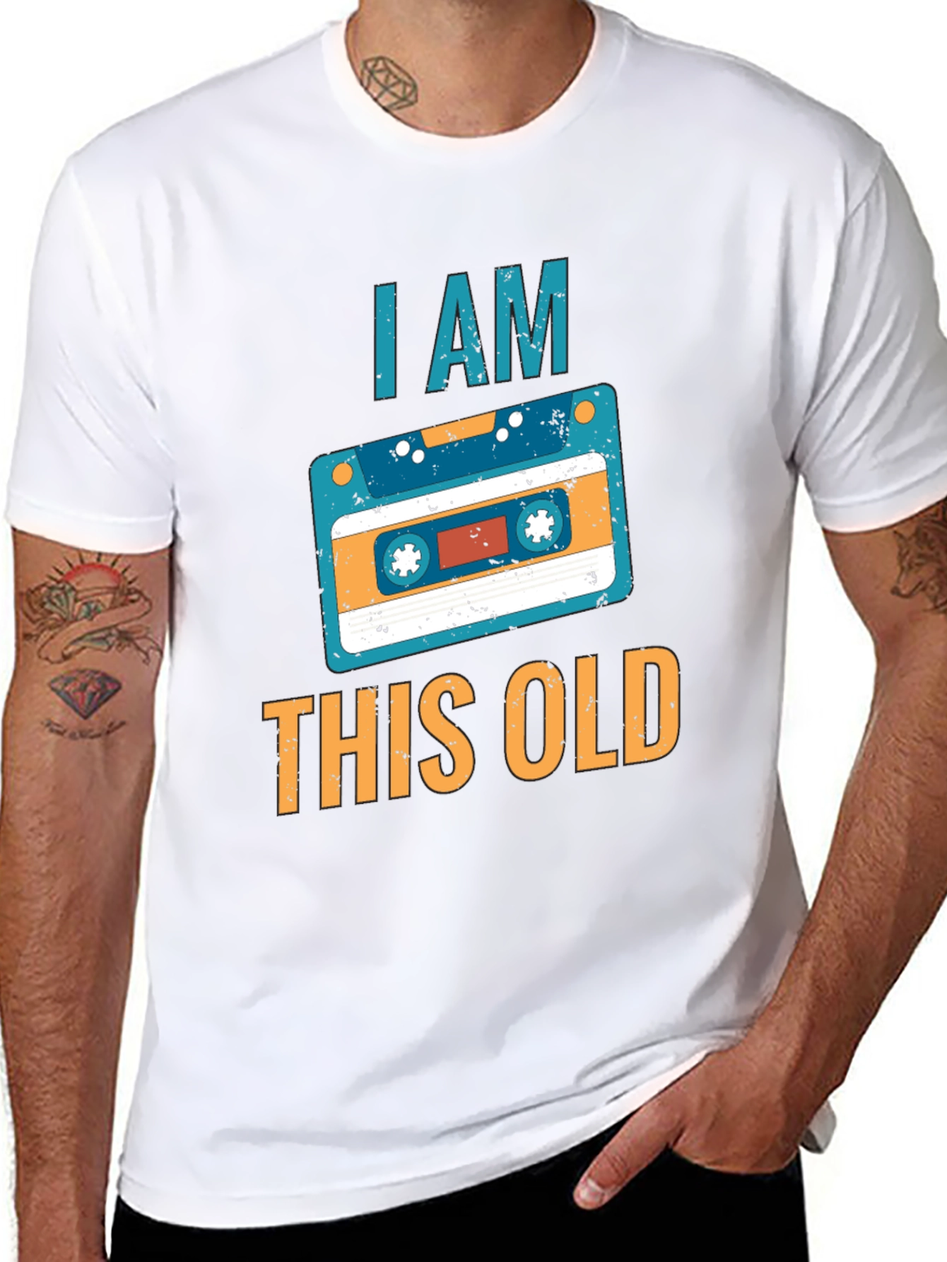I Am This Old Cassette Tape Graphic Tee