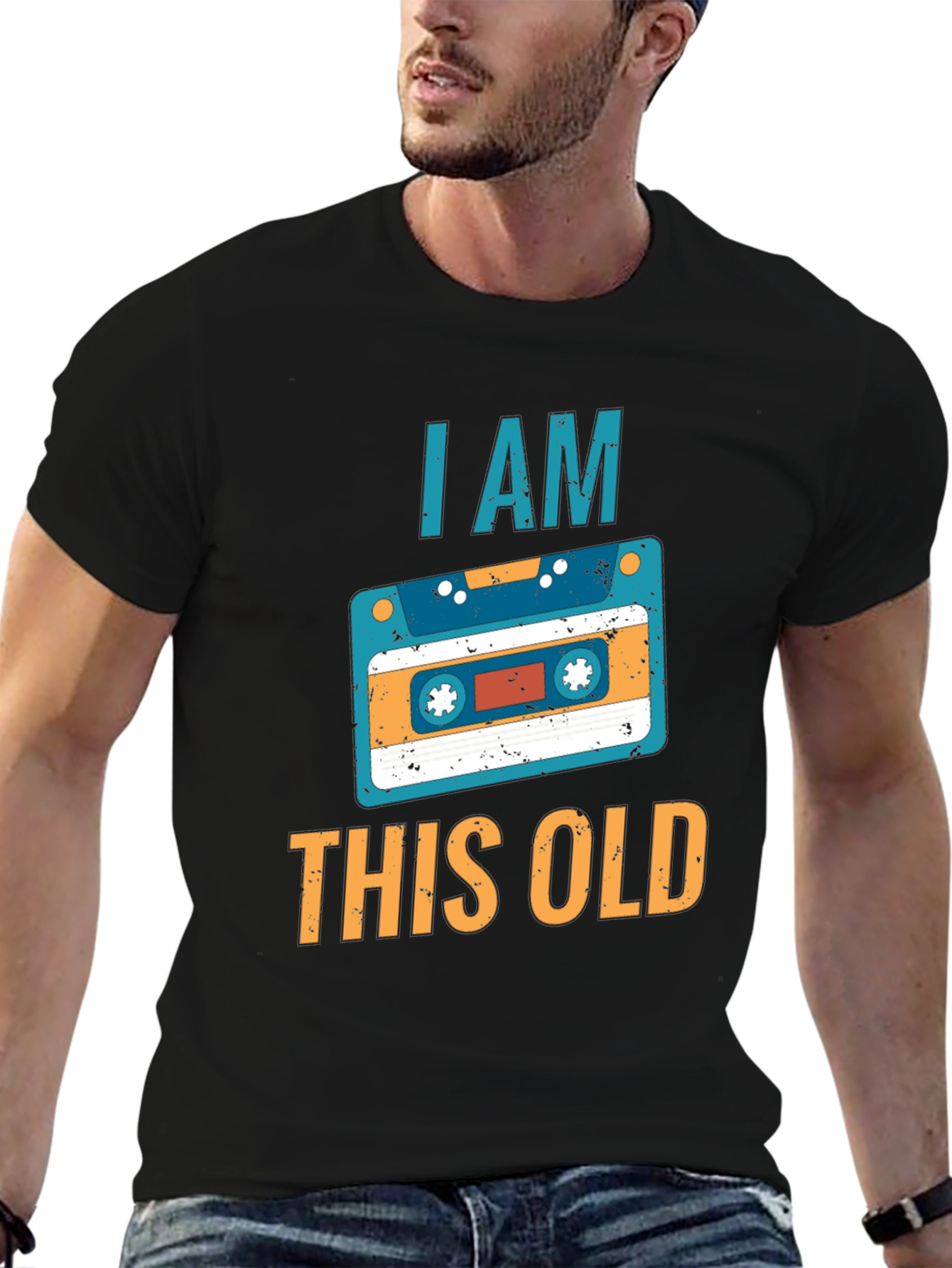 I Am This Old Cassette Tape Graphic Tee