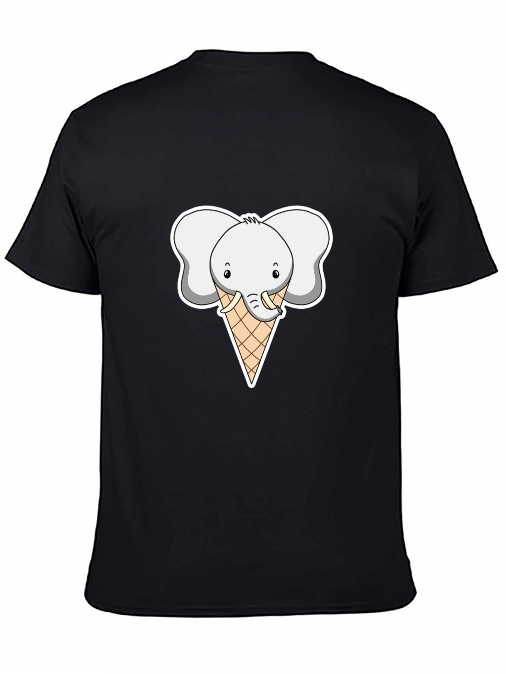Elephant Ice Cream Cone Graphic T-Shirt