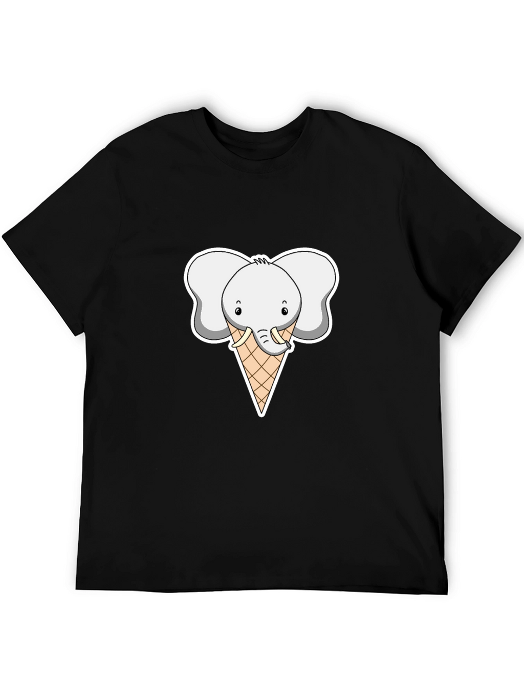 Elephant Ice Cream Cone Graphic T-Shirt