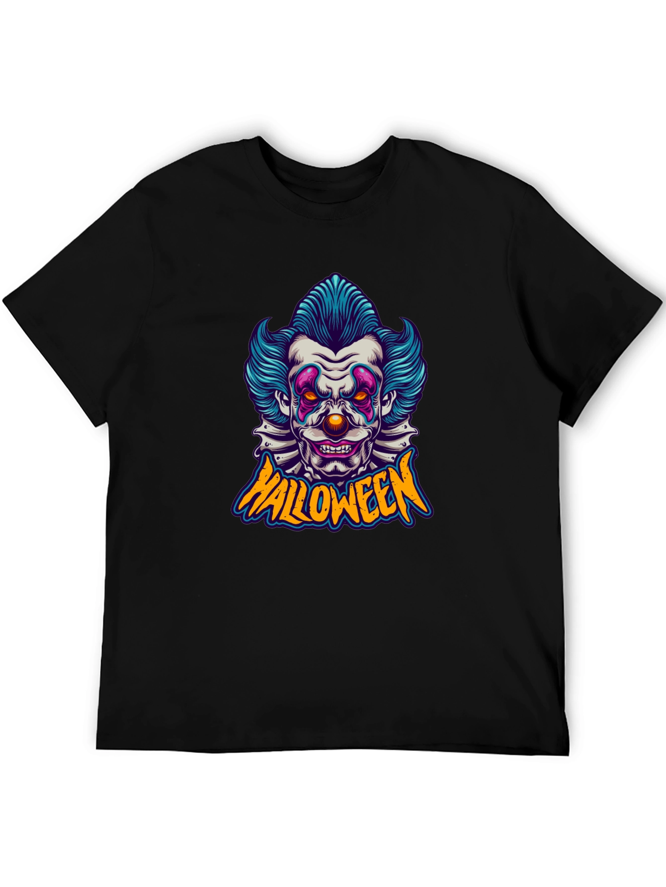 Halloween Clown Graphic Tee - Spooky Fun!