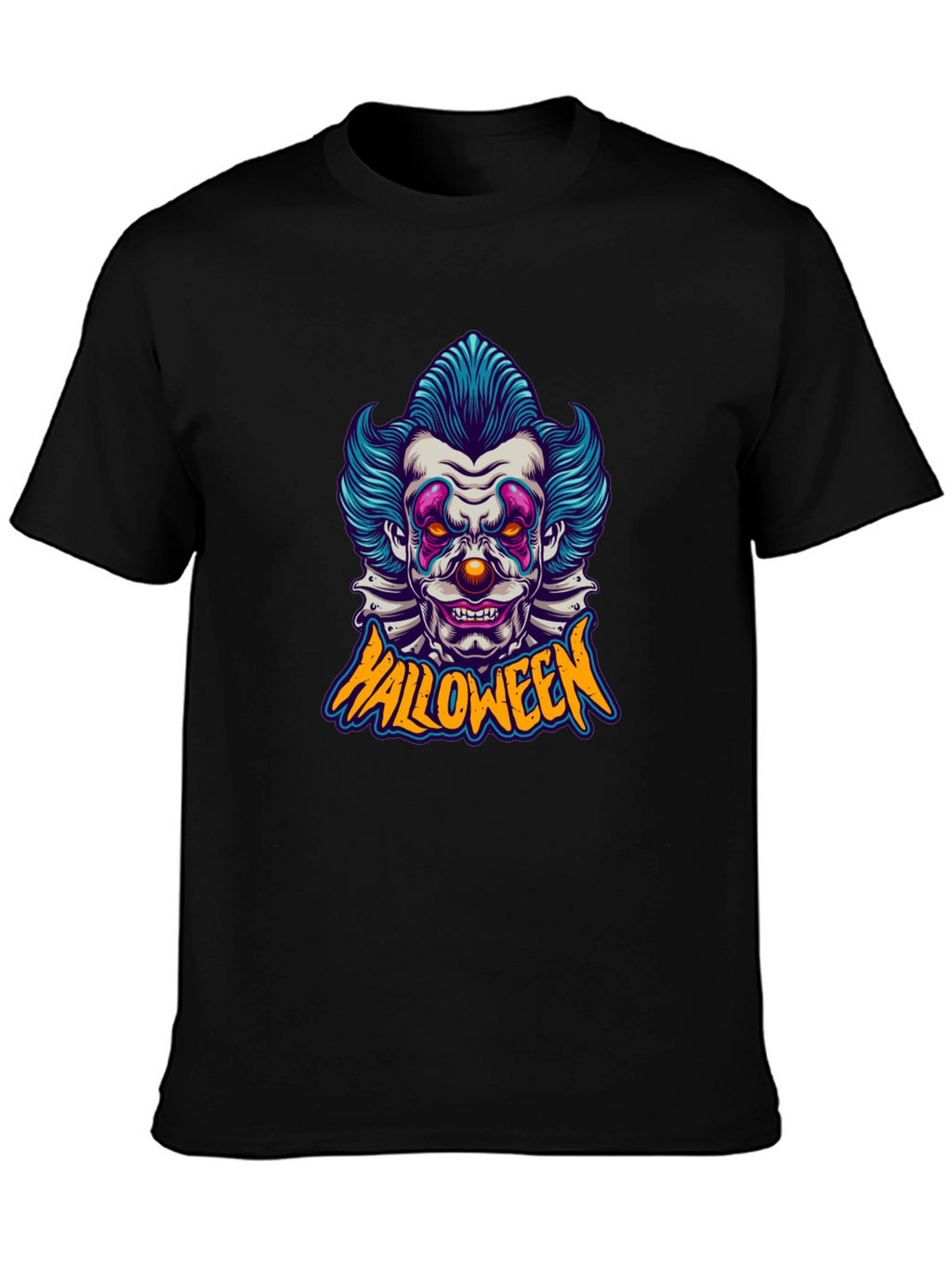 Halloween Clown Graphic Tee - Spooky Fun!