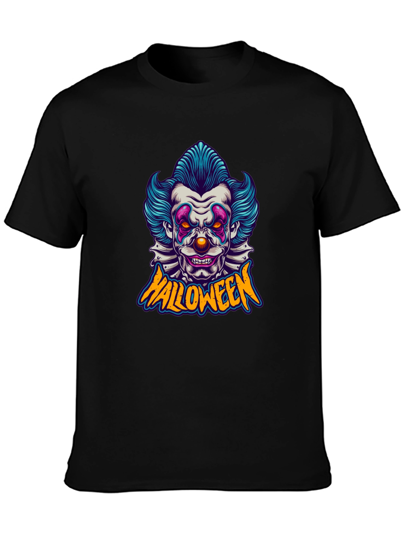 Halloween Clown Graphic Tee - Spooky Fun!