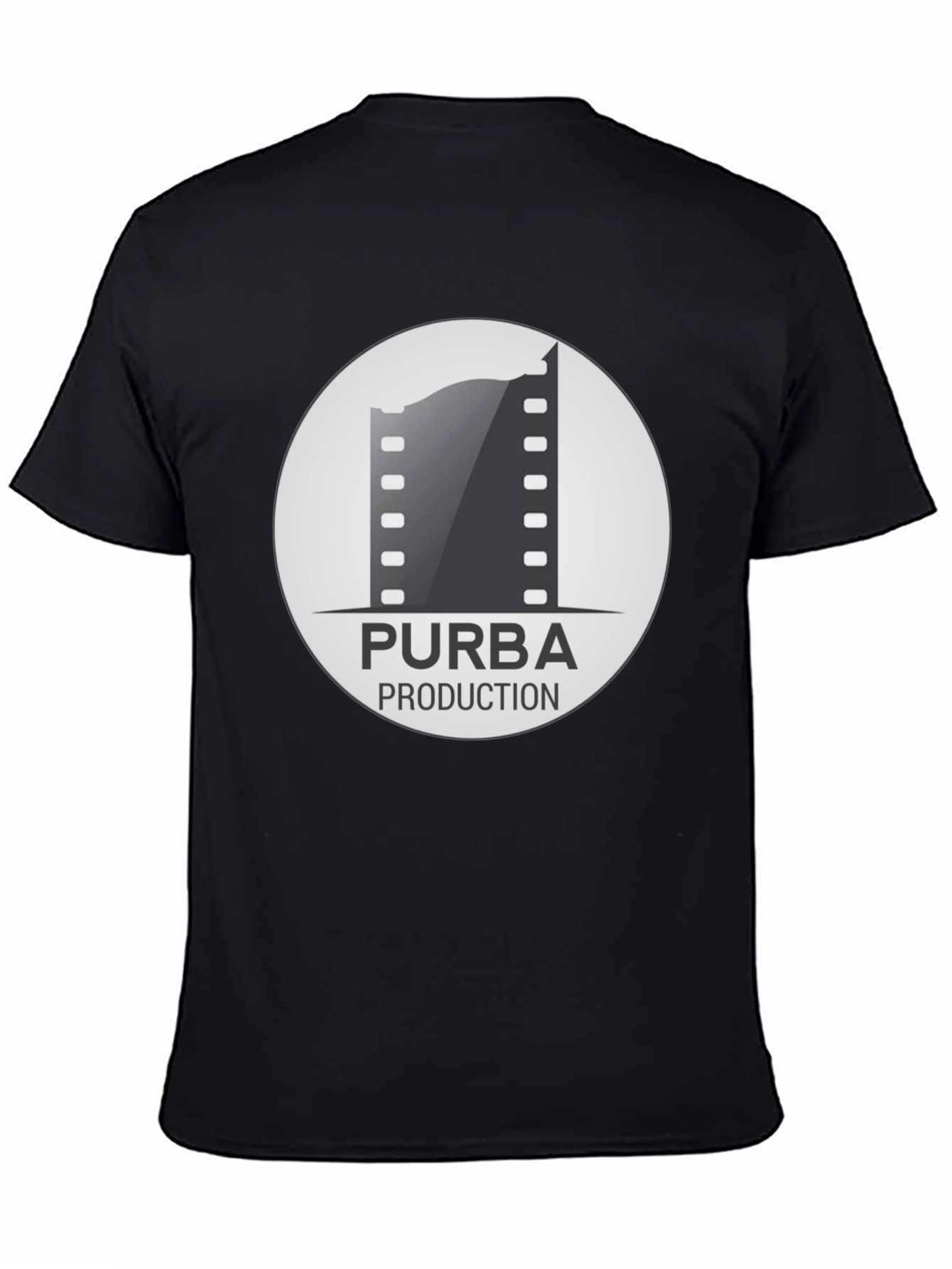 Purba Production Black Graphic Tee - Film Enthusiast Apparel