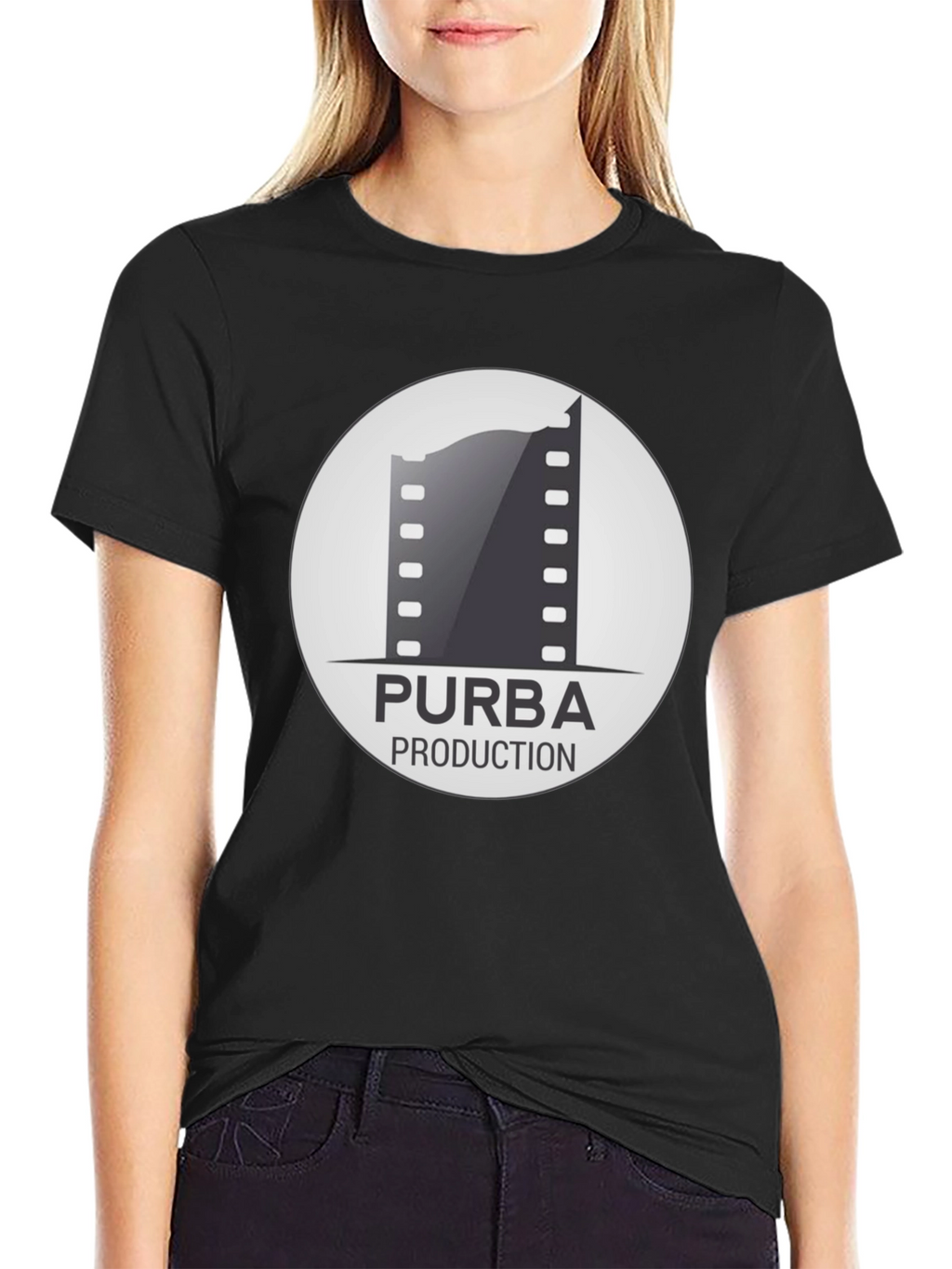 Purba Production Black Graphic Tee - Film Enthusiast Apparel