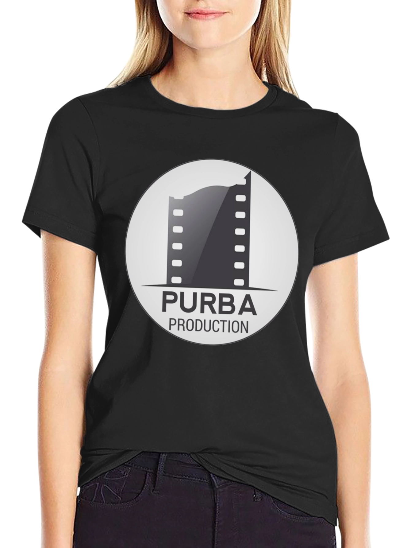 Purba Production Black Graphic Tee - Film Enthusiast Apparel