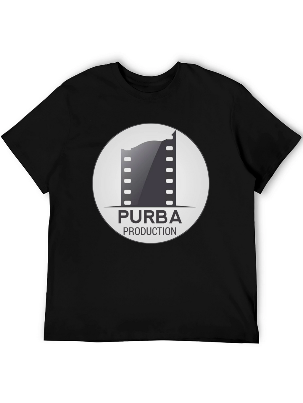 Purba Production Black Graphic Tee - Film Enthusiast Apparel