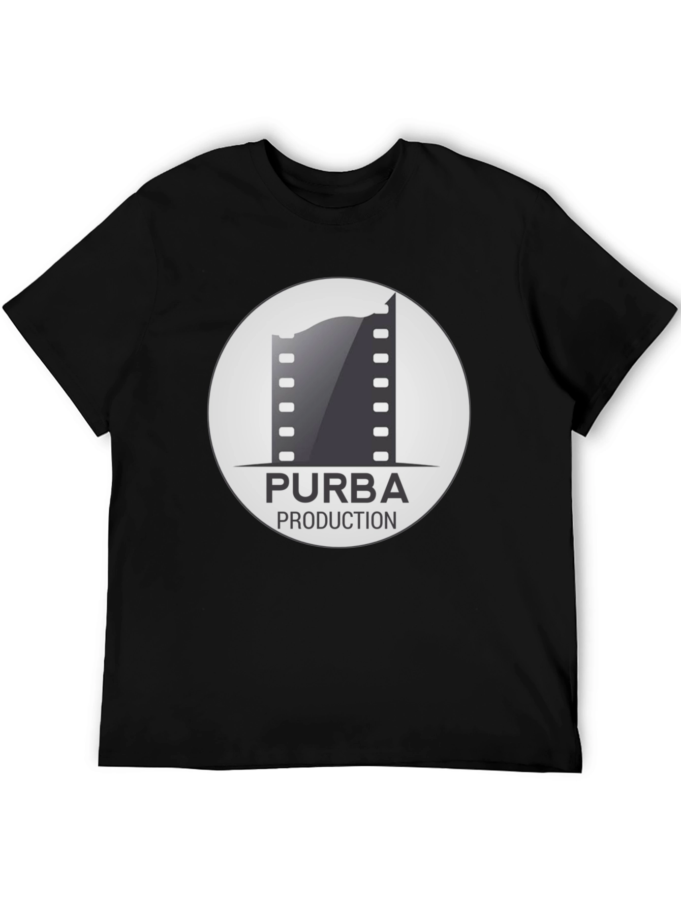 Purba Production Black Graphic Tee - Film Enthusiast Apparel